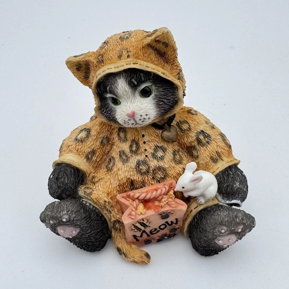Vtg Calico‎ Kittens You Can Always Spot A Friend Figurine Priscilla H. Halloween